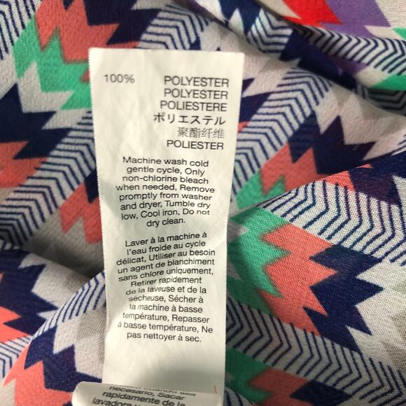 Gap Multicolor 3/4 Balloon Sleeves Scoop Neck Top Size M - Picture 11 of 11